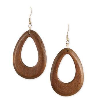 Hadley Wren Wood Hoop Earrings