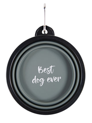 SS Best Dog Ever Travel Pet Bowl