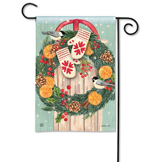 Citrus Wreath Garden Flag