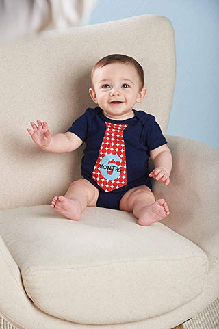 Mudpie Boy Milestone Stickers Monthly Ties