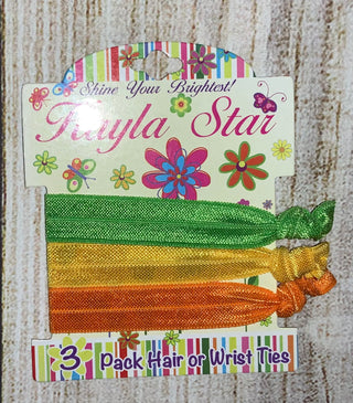 Kayla Star 3 Pack Hair or Wrist Ties