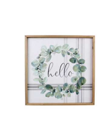 Wood Framed Botanical Sign