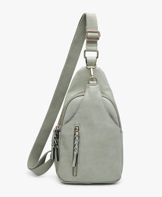 Jen & Co Nikki Sling Crossbody Sage M2342