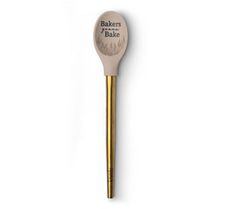 Krumbs Kitchen Spoon with Gold Handle Bakers Gonna Bake