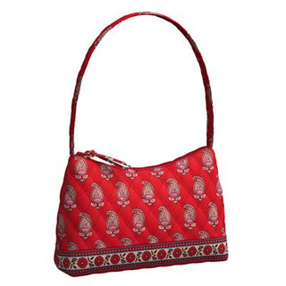 Vera Bradley Post Shoulder Bag Flowering Paisley Goji Berry