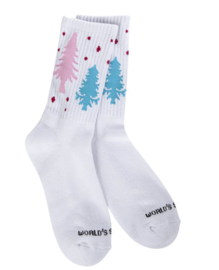 World’s Softest Socks Holiday Sport Mini Crew Whimsical Forest