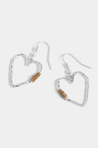 Whispers Open Heart Wire Wrap Earrings WN004781