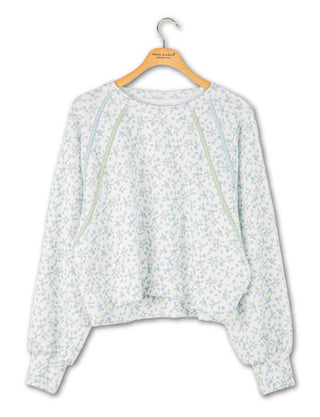 Simply Southern Lounge Pullover Robins Egg Flower