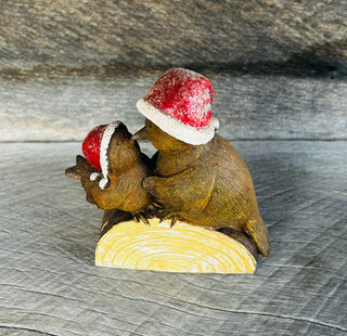 Wooden Birds on Stump
