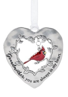 Grandmother Memorial Heart Ornament