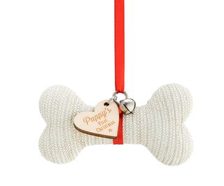 Puppy’s First Christmas Bone Ornament
