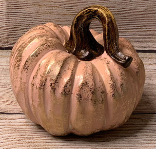 Resin Harvest Pumpkin w/Gold Accent