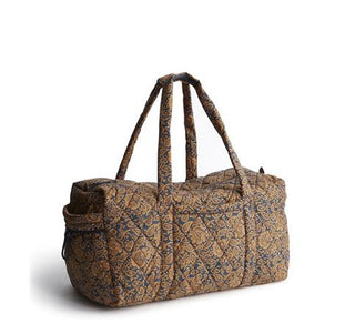 Vera Bradley Large Original Duffel Lotus Montage Roasted Pecan