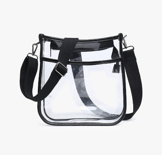 Jen & Co Posie Clear Crossbody Black M2168CR