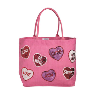 Mudpie Sparkle Tote Valentine