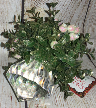 Kissing Krystal Mistletoe Ornament Large Diamond