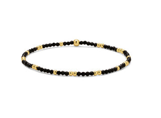 My Fun Colors Crystal Beaded Bracelet Black Gold