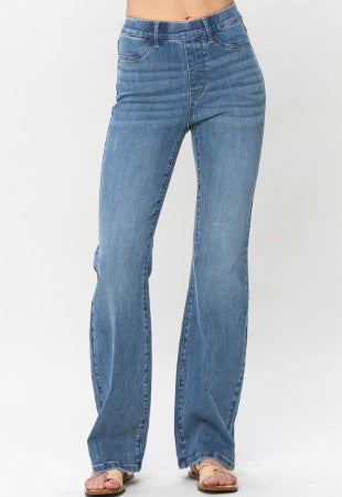 Judy Blue Elastic Waist Pull On Slim Boot 88520