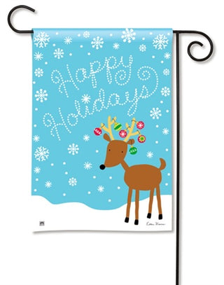 Reindeer Cheer Garden Flag
