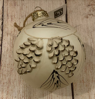 Pinecone Glass Ornament