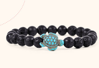 Fahlo Journey Sea Turtle Bracelet Lava Stone