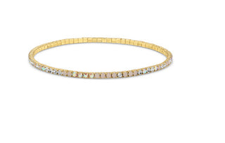 My Fun Colors Petite Crystal Tennis Bracelet White Mix/Gold
