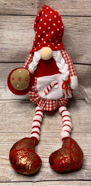 Fabric Holiday Chef Gnome w/Dangle Legs, 18”
