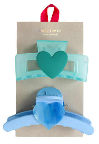 Simply Southern Hair Clip Set Heart