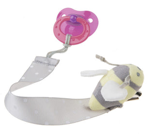 Bee Pacifier Clip, 7”