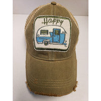 Happy Camper Olive Hat