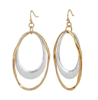 Whispers Mixed Metal Double Oval Dangle WN3058