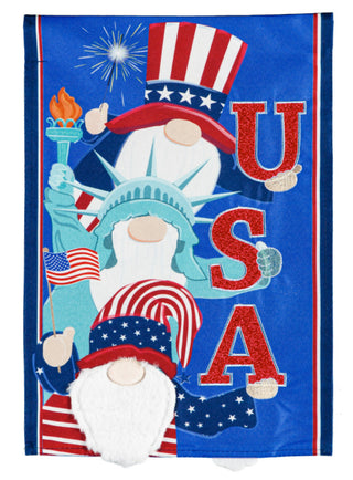USA Gnomes Garden Flag