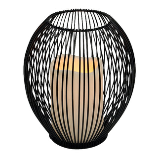 Wire Lantern w/LED Candle