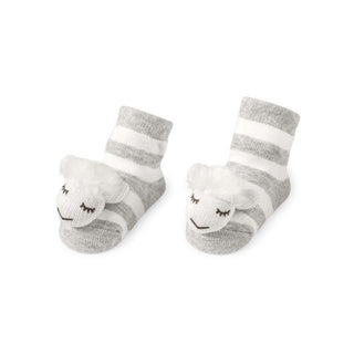 Mudpie Sheep Rattle Toe Socks