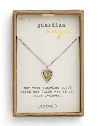 Demdaco Guardian Angel Necklace, Heart,  Wrapped in Prayer