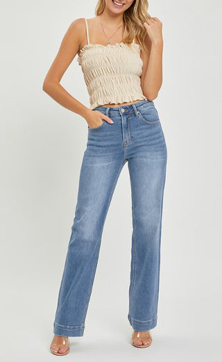 Risen High Rise Straight Jeans 5444