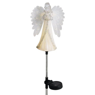 Solar Fiber Optic Angel Yard Stake