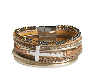 Coco + Carmen Gratitude Gross Layered Magnetic Bracelet 2135335