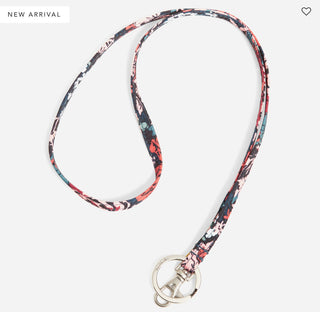 Vera Bradley Lanyard Cabbage Rose Cabernet