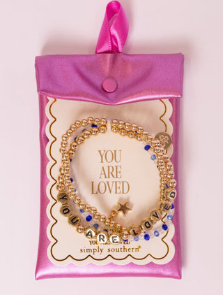 Simply Southern Bracelet You are Loved Set of 3