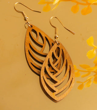 Howard’s Samira Leaf Wood Earrings