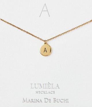 Gold Initial Pendant Necklace 20"