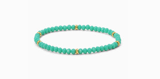My Fun Colors Mini Crystal Bracelet Turqoise Gold Accent