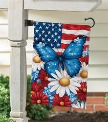 Patriotic Butterfly Garden Flag