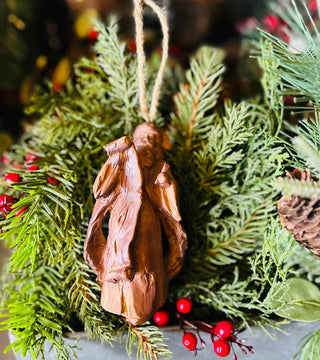 Wooden Santa Ornament