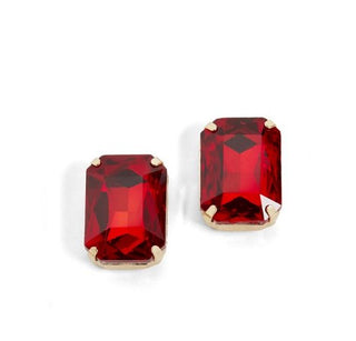 Whispers Octagon Jewel Earrings Red WN004513