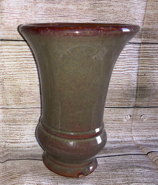 Stoneware Green Vase