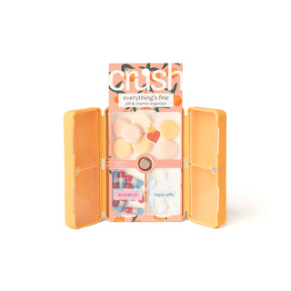 Crush Everything’s Fine Pill & Vitamin Organizer Peach