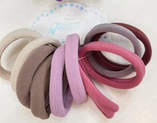 Elastic Hair Ties Set of 10 Pink Asst