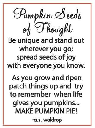 Pumpkin Seeds of Thought Pocket Charm